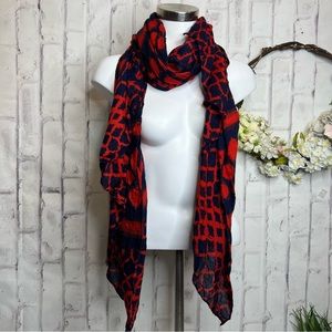 Stella & Dot Large Scarf/Wrap in Red & Blue